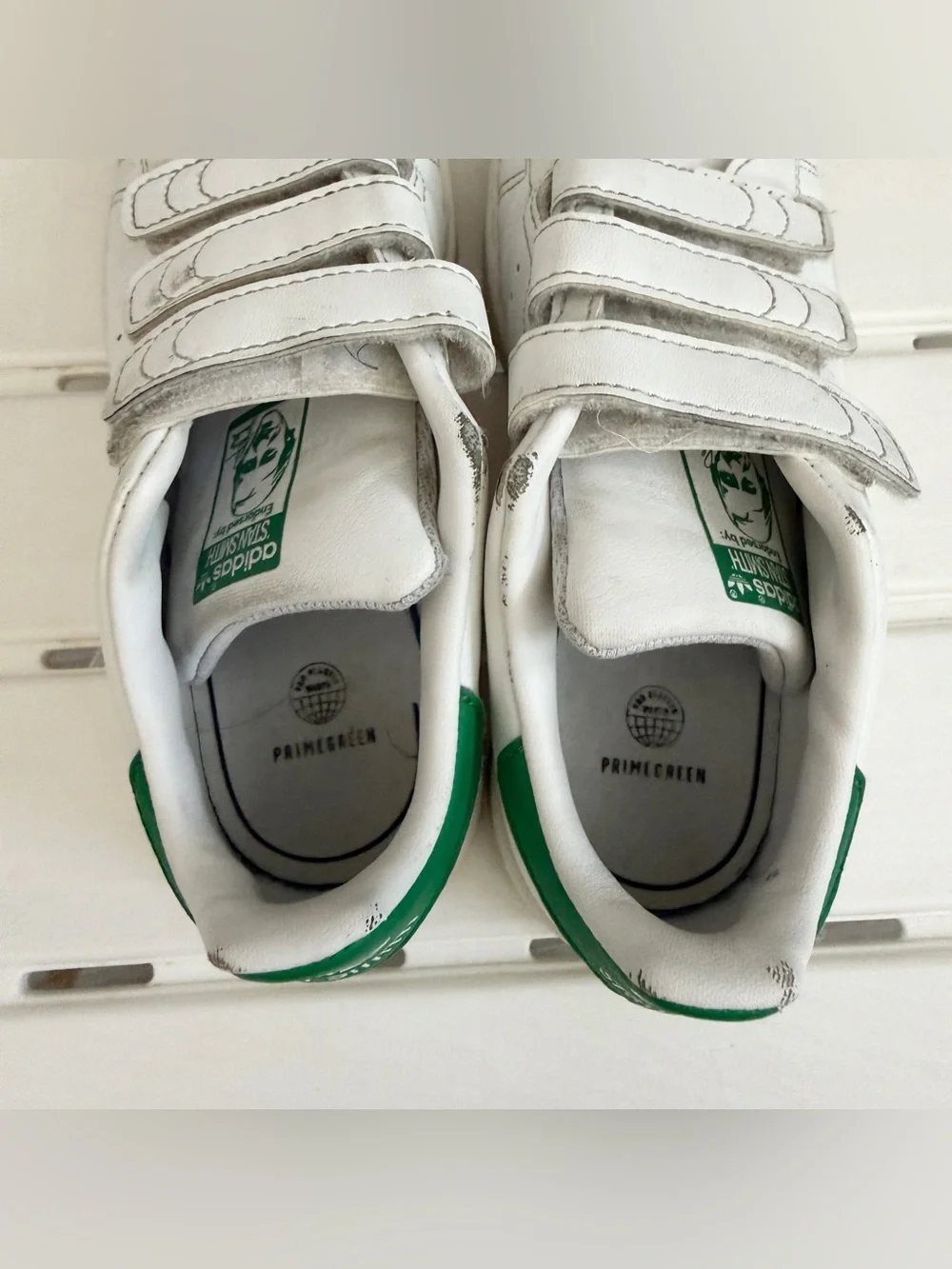 Adidas Stan Smith Shoes Green And White Size 13K Toddler Leather Sneakers